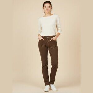 ADRIANO GOLDSCHMEID The Prima Cigarette Rich Oak Brown Corduroy Pants 29x30